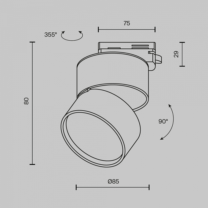 Трековая система Technical TR007-1-12W3K-W